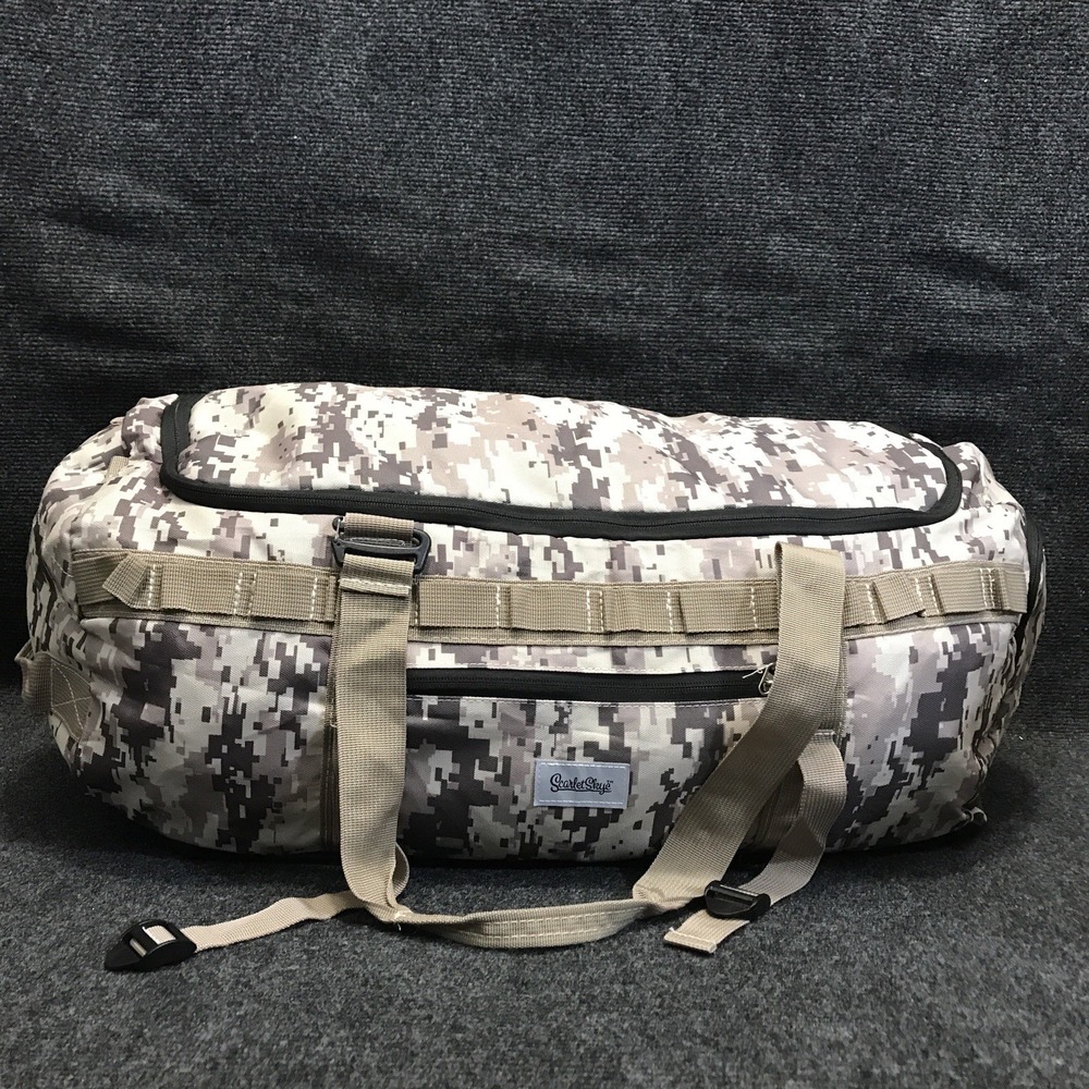 ScarletSkye Medium Size Camp 2 Pocket Digital Camo Duffle Bag w/ Molle Webbing
